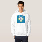 Gekookt Sweatshirt met Amerikaanse vlag (Voorkant volledig)