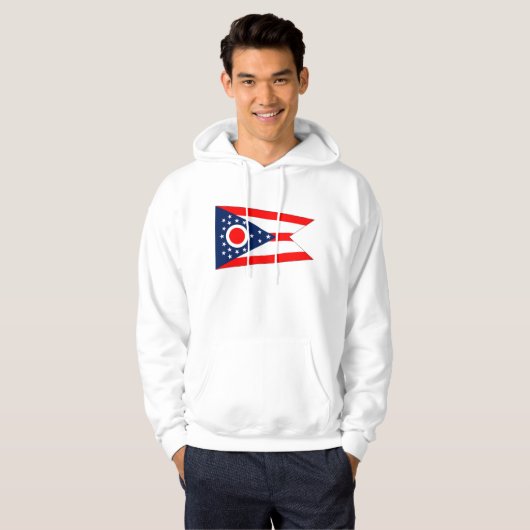 Gekookt Sweatshirt met Amerikaanse vlag (Voorkant volledig)