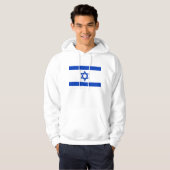 Gekookt Sweatshirt met vlag Israël (Voorkant volledig)