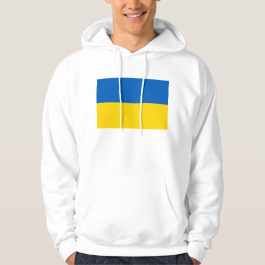 Gekookt Sweatshirt met vlag Oekraïne (Voorkant)
