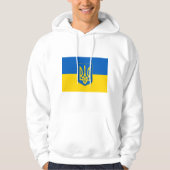 Gekookt Sweatshirt met vlag Oekraïne (Voorkant)