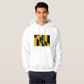 Gekookt Sweatshirt met vlag van Baltimore, Marylan (Voorkant volledig)