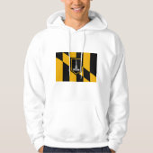 Gekookt Sweatshirt met vlag van Baltimore, Marylan (Voorkant)
