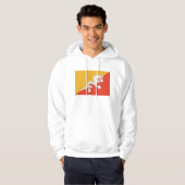 Gekookt Sweatshirt met vlag van Bhutan (Voorkant volledig)