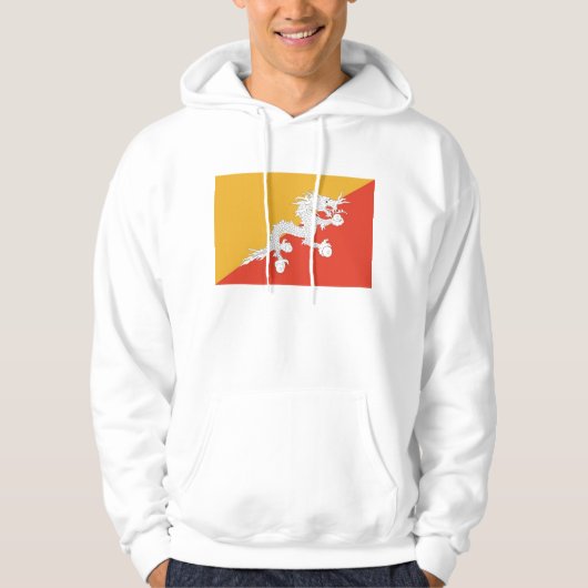 Gekookt Sweatshirt met vlag van Bhutan (Voorkant)