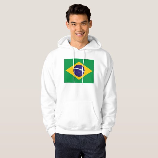 Gekookt Sweatshirt met vlag van Brazilië (Voorkant volledig)