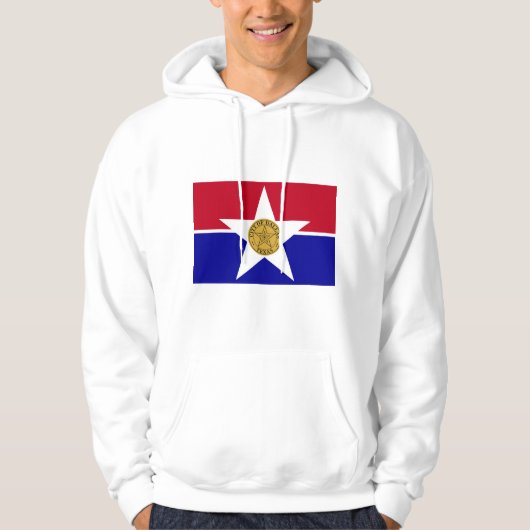 Gekookt Sweatshirt met vlag van Dallas, Verenigde (Voorkant)