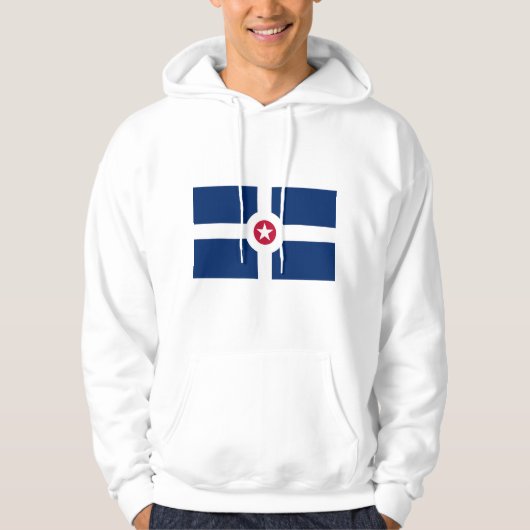 Gekookt Sweatshirt met vlag van Indianapolis, Vere (Voorkant)
