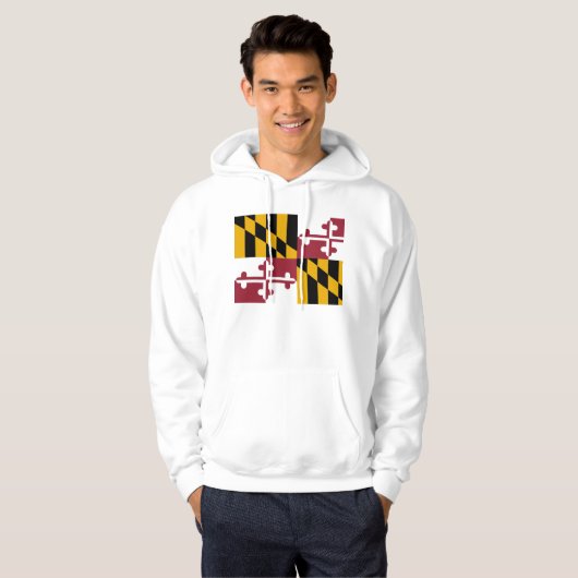 Gekookt Sweatshirt met vlag van Maryland (Voorkant volledig)