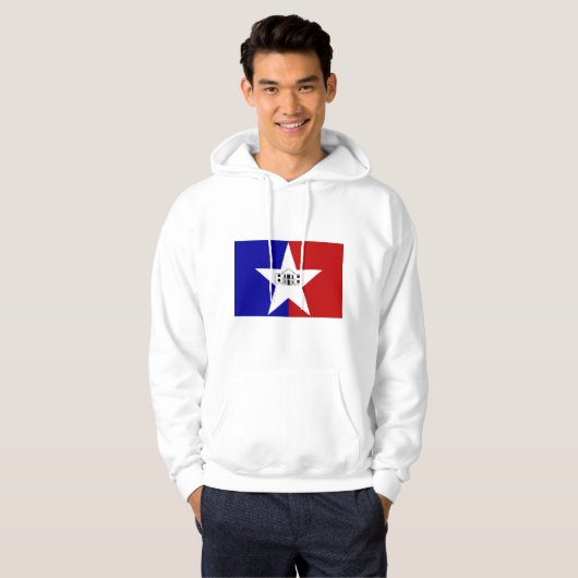 Gekookt Sweatshirt met vlag van San Antonio, Veren (Voorkant volledig)