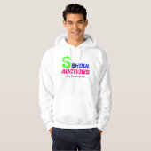 Gekookt Sweatshirt, wit Hoodie (Voorkant volledig)