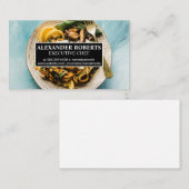 Gekookt vlees op Dish Visitekaartje (Voorkant / Achterkant)