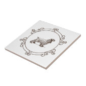  gekookte cockerspaniel tegeltje (Zijkant)