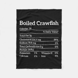 Gekookte Crawfish Nutrition Facts Food Matching Ma Fleece Deken