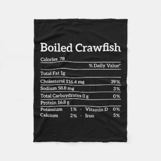 Gekookte Crawfish Nutrition Facts Food Matching Ma Fleece Deken
