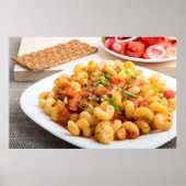 Gekookte deegwaren cavatappi closeup poster (Voorkant)