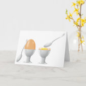 Gekookte Eier Wenskaarten Kaart (Gele Bloem)