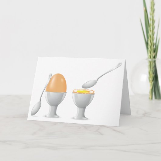 Gekookte Eier Wenskaarten Kaart (Voorkant)