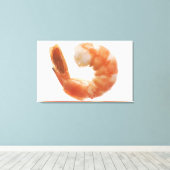 Gekookte garnaal canvas afdruk (Insitu (Houten vloer))