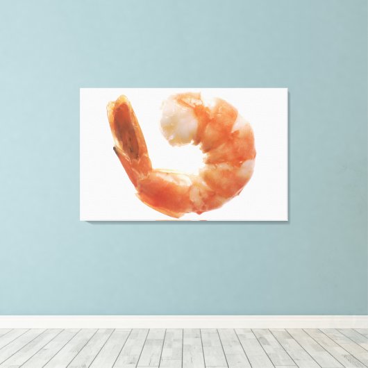 Gekookte garnaal canvas afdruk (Insitu (Houten vloer))