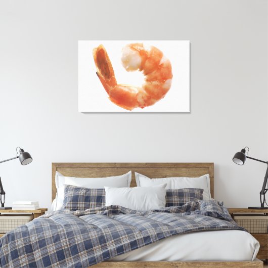Gekookte garnaal canvas afdruk (Insitu (Slaapkamer))