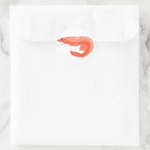 Gekookte garnaal ronde sticker (Tas)