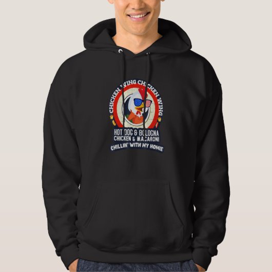 Gekookte kippen Wing Chicken Wing Hot Dog Bologna  Hoodie (Voorkant)