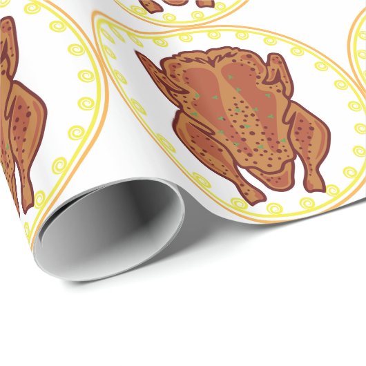 Gekookte kippenvector cadeaupapier (Rol Hoek)
