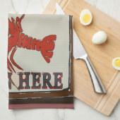 Gekookte kreeft hier gegeten en handdoek (Quarter Fold)