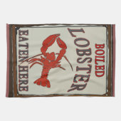 Gekookte kreeft hier gegeten en handdoek (Horizontaal)