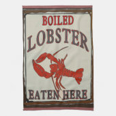 Gekookte kreeft hier gegeten en handdoek (Verticaal)