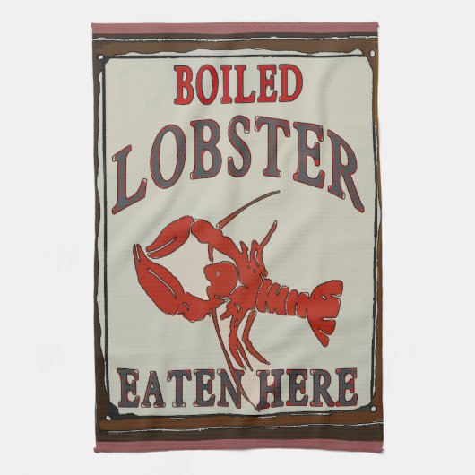 Gekookte kreeft hier gegeten en handdoek (Verticaal)