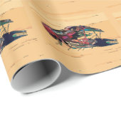 Gekookte kreeft op hout cadeaupapier (Rol Hoek)