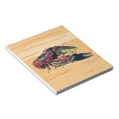 Gekookte kreeft op hout notitieblok (Schuin)