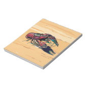 Gekookte kreeft op hout notitieblok (Linkerzijde)
