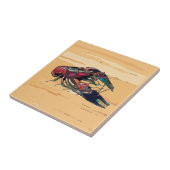 Gekookte kreeft op hout tegeltje (Zijkant)