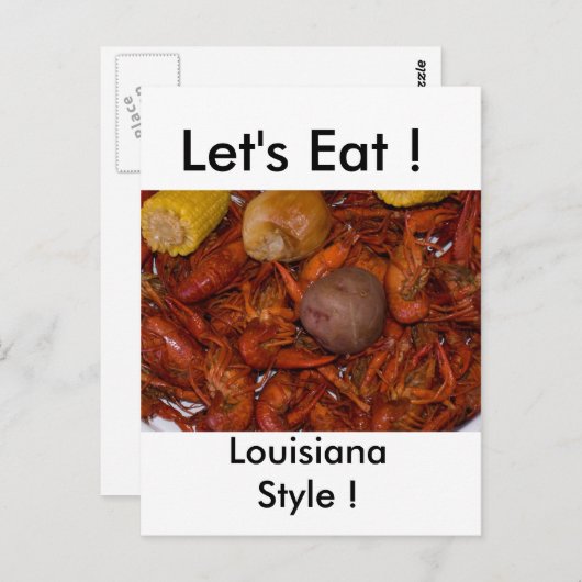 gekookte langoesten briefkaart (Voorkant / Achterkant)