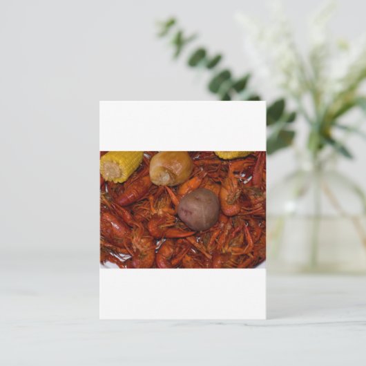 gekookte langoesten briefkaart (Staand voorkant)