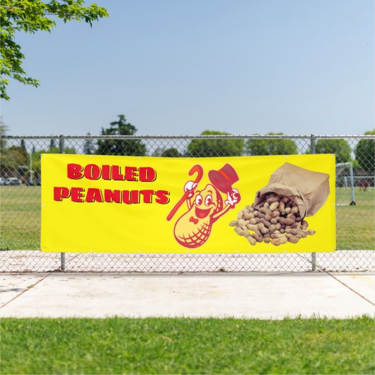 Gekookte Pinda's Te Koop Hek Groot Spandoek (Insitu)