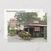 Gekookte pinda's Y'ALL COME Briefkaart (Voorkant / Achterkant)