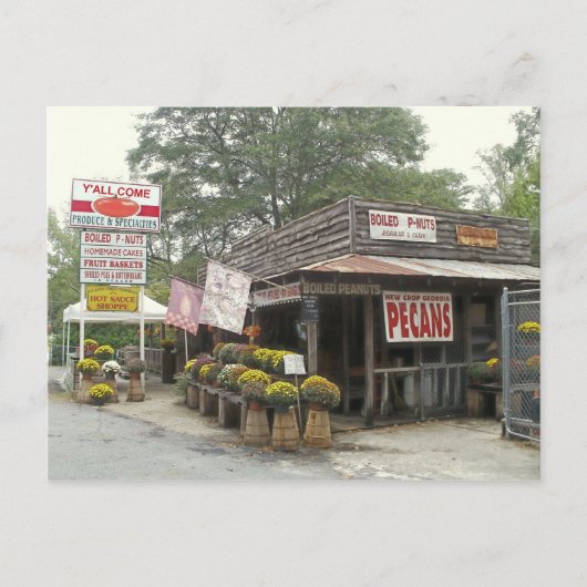 Gekookte pinda's Y'ALL COME Briefkaart (Voorkant)