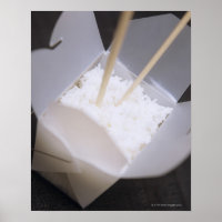 Gekookte rijst in een te vervoeren container