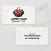 gekookte steaks | gegrild vlees visitekaartje (Voorkant / Achterkant)