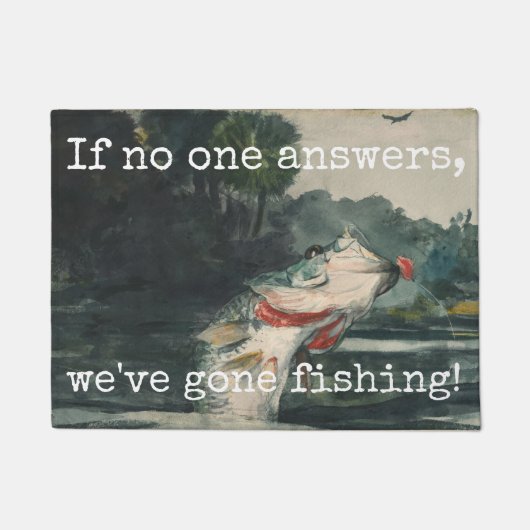 Gekookte vis, gedopt, van vun "Gone Gevist" Deurmat (Voorkant)