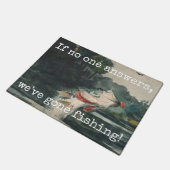 Gekookte vis, gedopt, van vun "Gone Gevist" Deurmat (Schuin)