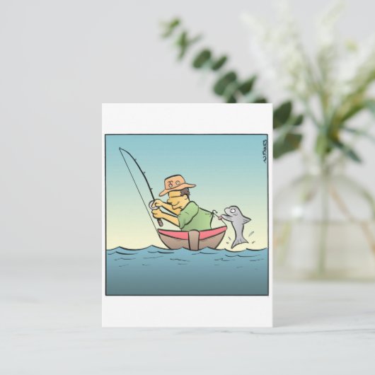Gekookte visser briefkaart (Staand voorkant)
