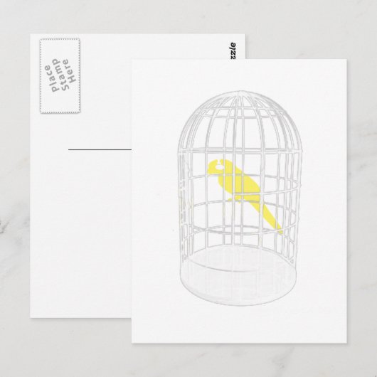 Gekookte vogel briefkaart (Voorkant / Achterkant)