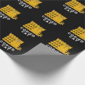 Gekopieerd kat Funny Animal Pun Dark BG Cadeaupapier (Hoek)