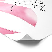 Gekoppeld aan liefde Pink Bow Favors Vrijgezellenf Poster (Hoek)