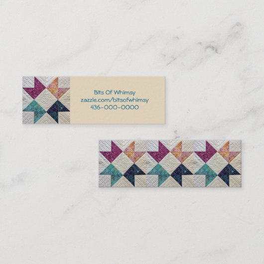 Gekoppeld batik Visitekaartje (Voorkant / Achterkant)